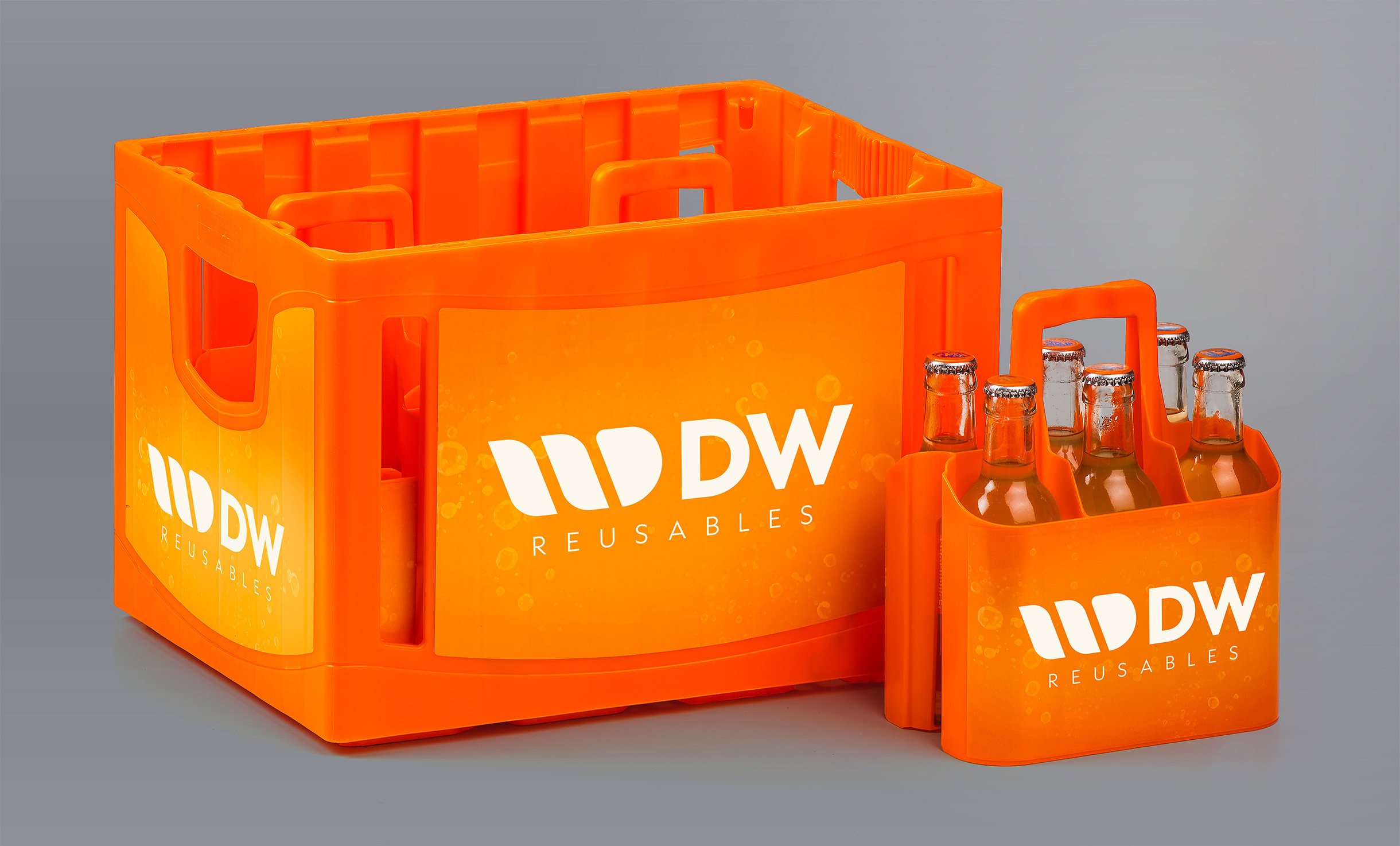 The Fillbee crate is suitable for a wide range of bottles such as Apo and Longneck. The crate can be branded with inmould labels for maximum brand awareness.