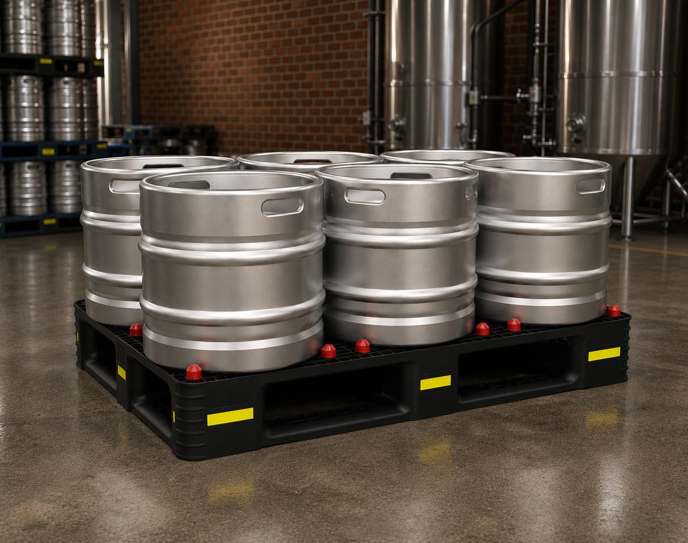 The first European versatile keg Pallet that fits all sizes & formats of Kegs to improve supply chain efficiencies for breweries. The new keg pallet includes skids to hold the keg in place, reducing the need for plastic wrap, which can lower cost, reduce waste and improve sustainability.